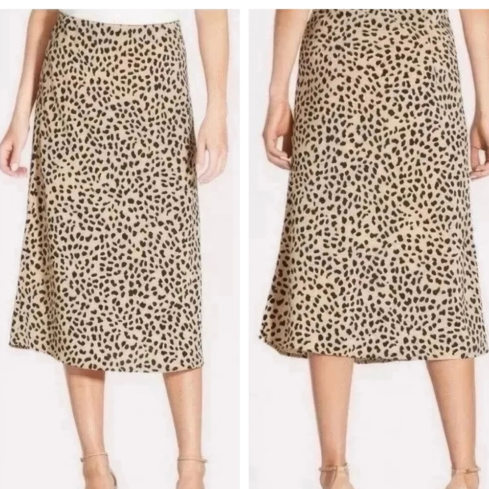 Sanctuary Women's Everyday Printed A-Line Skirt Color Caramel Leopard Size M